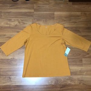 Eileen Fisher top with 3/4 sleeves - NWT Large